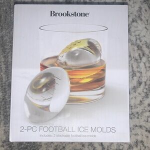 NEW- Brookstone Clear Football Ice Molds